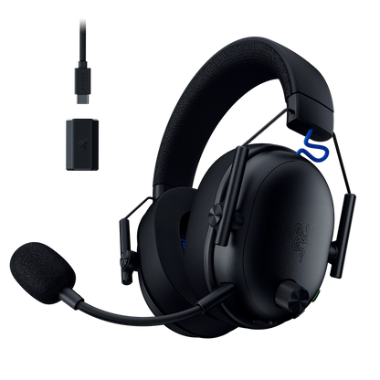 אוזניות גיימינג אלחוטיות שחור Razer Blackshark V3 For PS