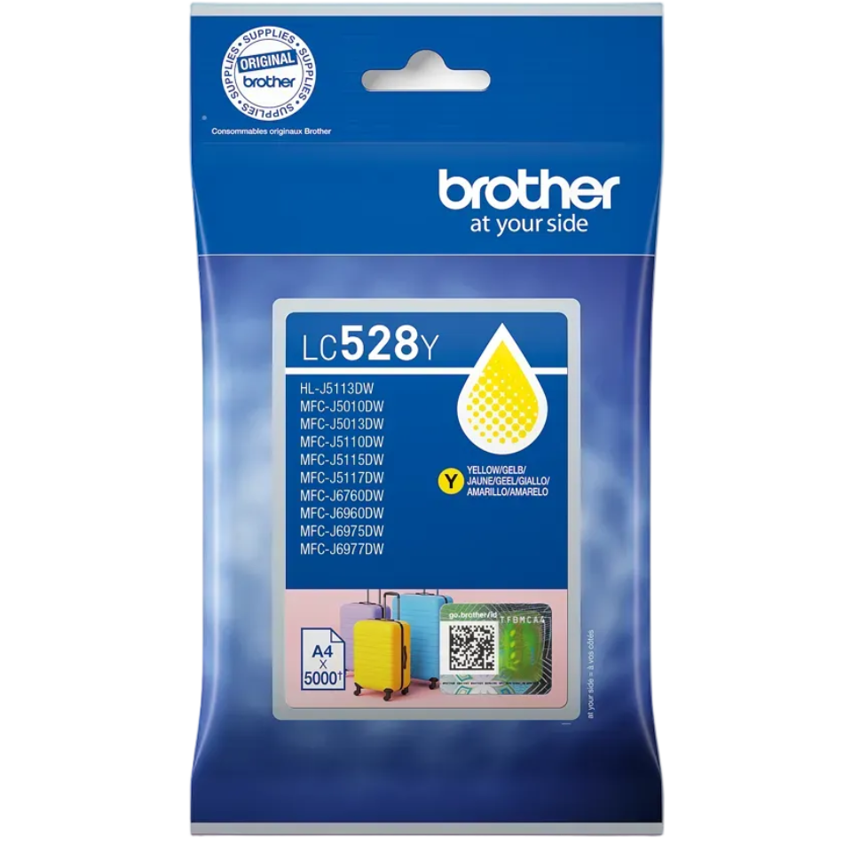 ראש דיו צהוב מקורי 5,000 דף BROTHER LC-528Y