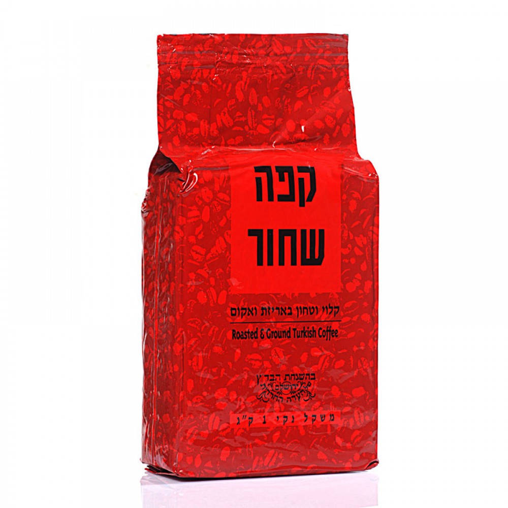 קפה שחור מוסדי עלית 1 ק``ג אריזה ווקום אדומה