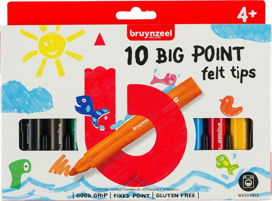 סט  10 טושים עבים לילדים Bruynzeel