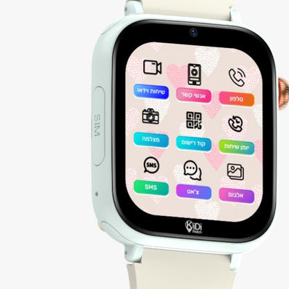 שעון טלפון חכם KidiWatch עם תשלום NFC דגם TAP שחור