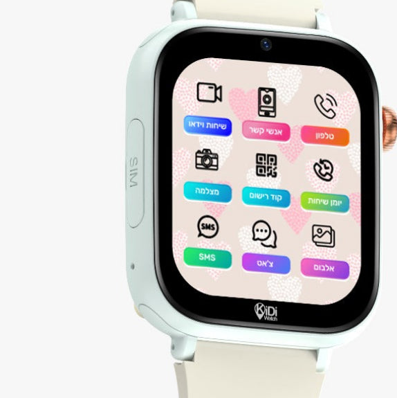 שעון טלפון חכם KidiWatch עם תשלום NFC דגם TAP שחור