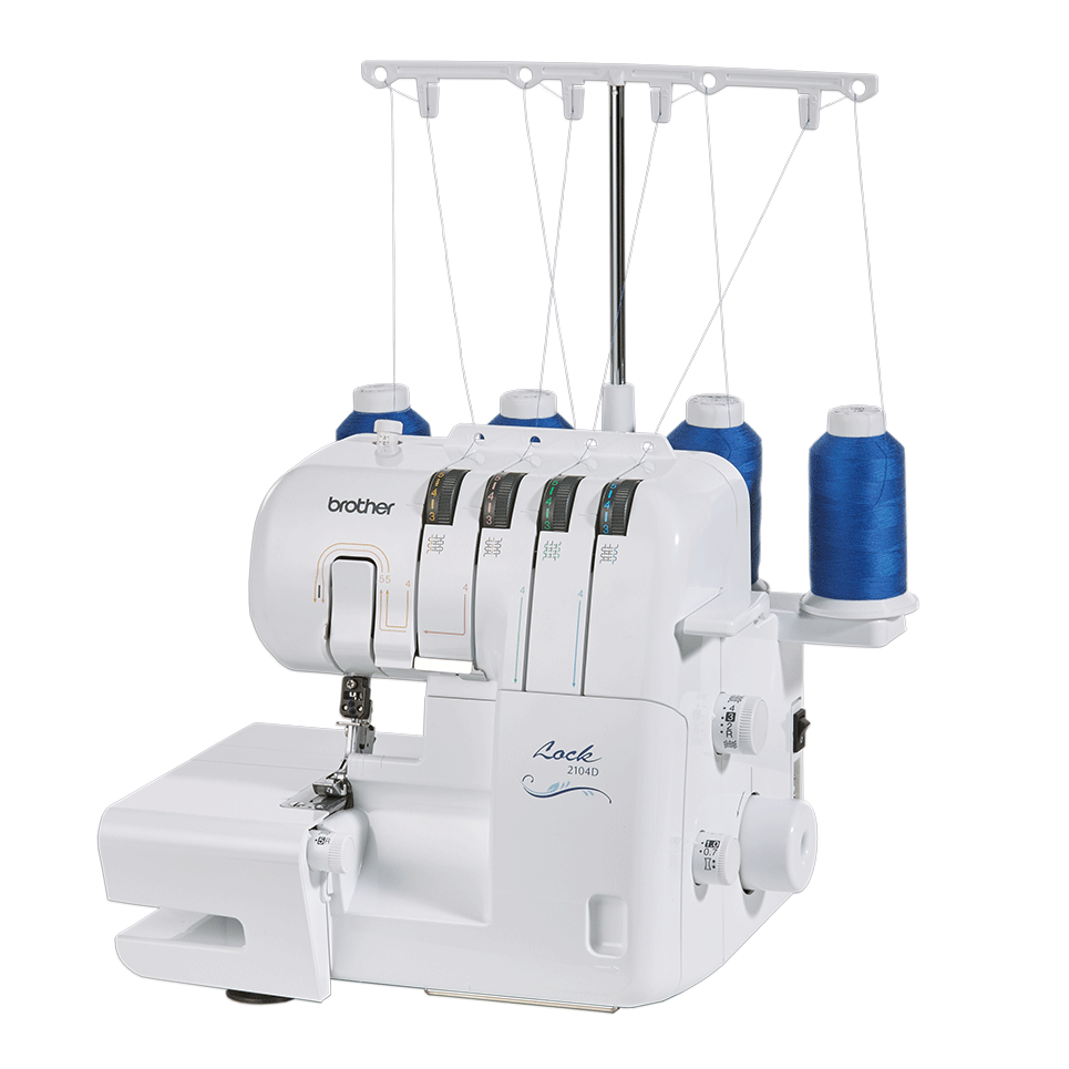 מכונת תפירה Brother 2104D Overlocker-White
