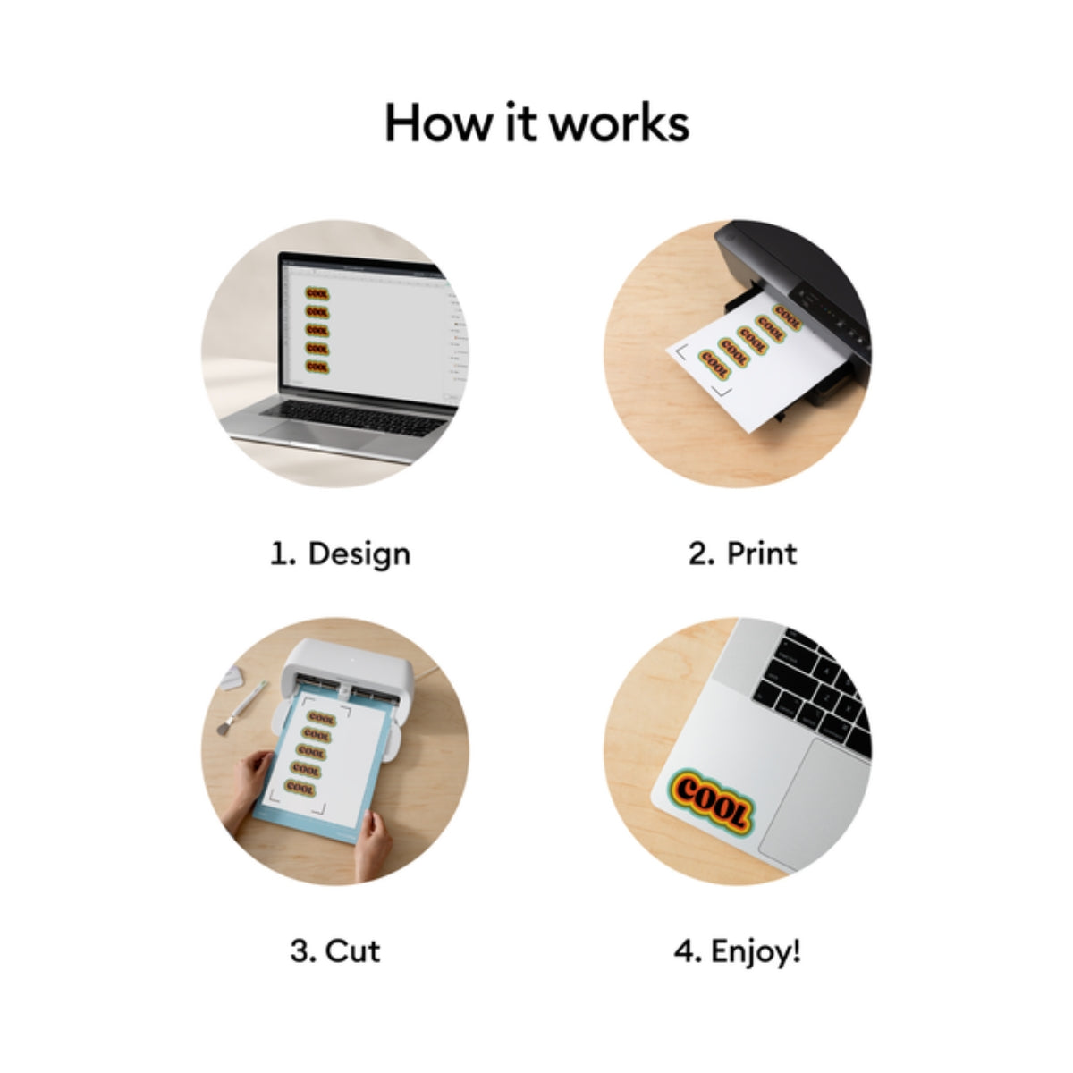 נייר ויניל להדפסה Cricut A4*12 לבן
