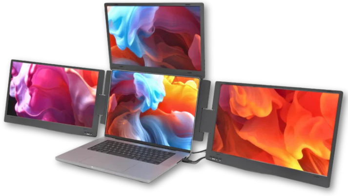 שלושה מסכים ניידים 15.6" Ofiyaa Quad Screen S8