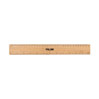 סרגל 30 ס"מ במבוק מעץ Milan Thick bamboo