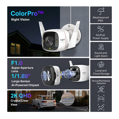 מצלמה TAPO C325WB WIFI 4MP IP מבית Tp-Link