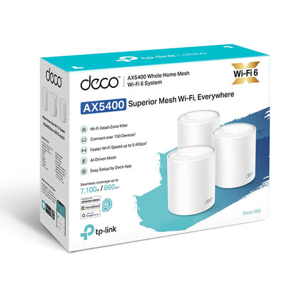 שלישיית מגדלי טווח - Deco X60 AX5400 Mesh Wi-Fi 6 Tp-Link