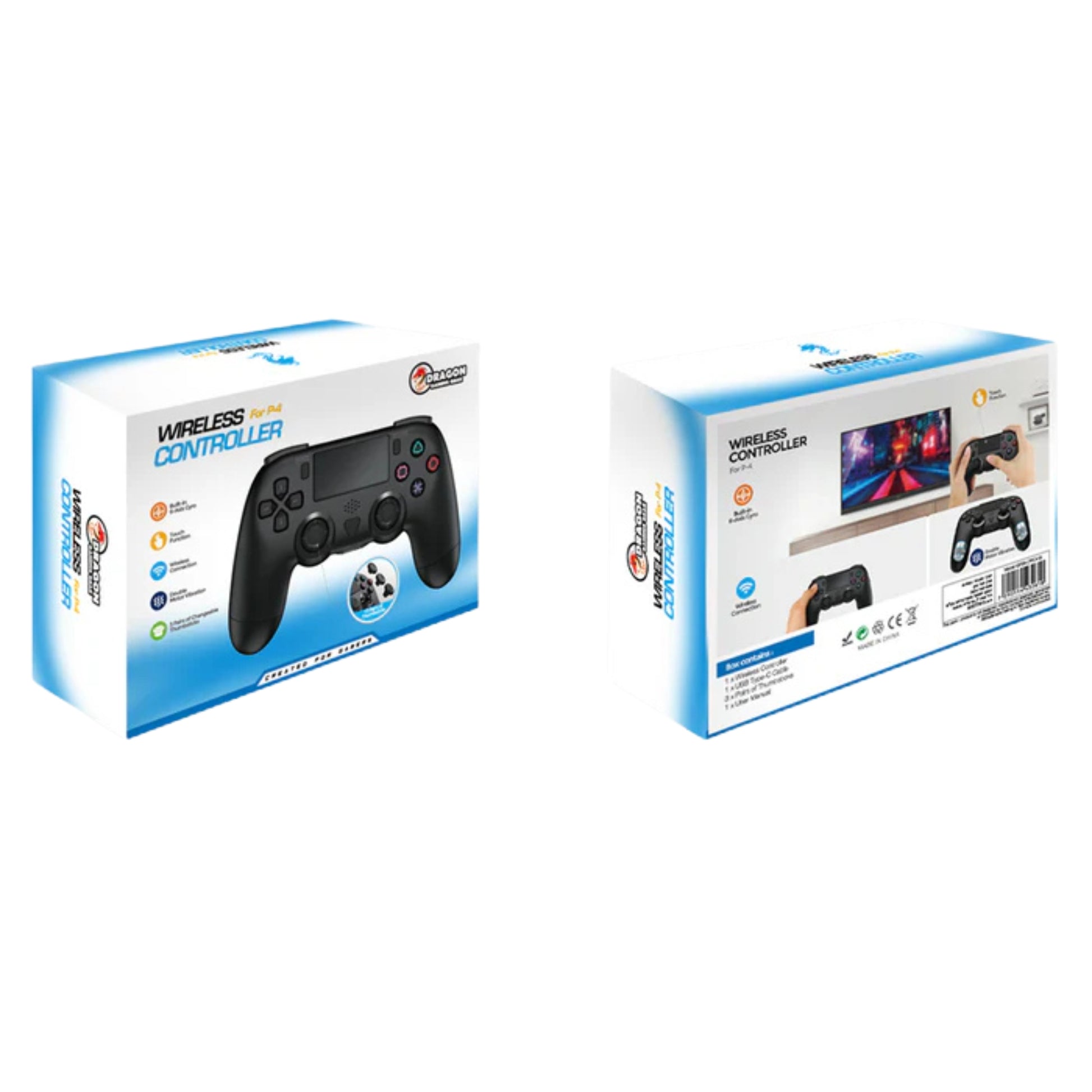 בקר אלחוטי ל-Dragon Double Shock PS4
