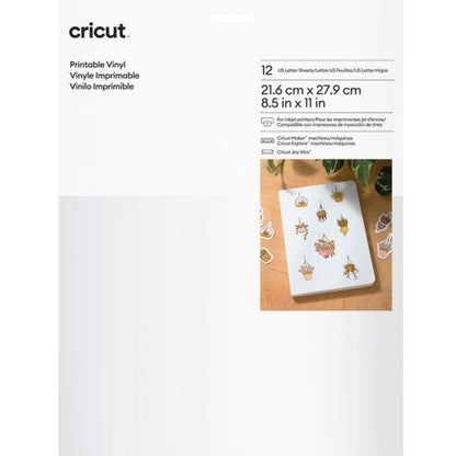 נייר ויניל להדפסה Cricut A4*12 לבן