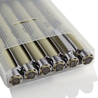 סט 6 עטי רפידוגרף Sakura pigma micron black