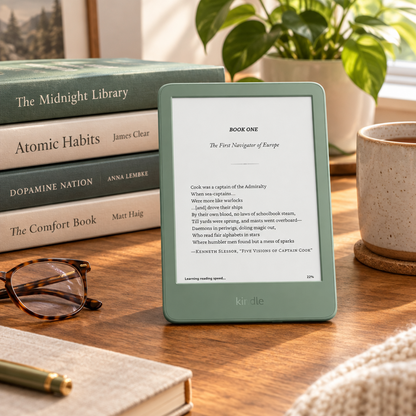 קורא ספרים Amazon Kindle 6" 16GB 300ppi 11th Gen2024 Matcha
