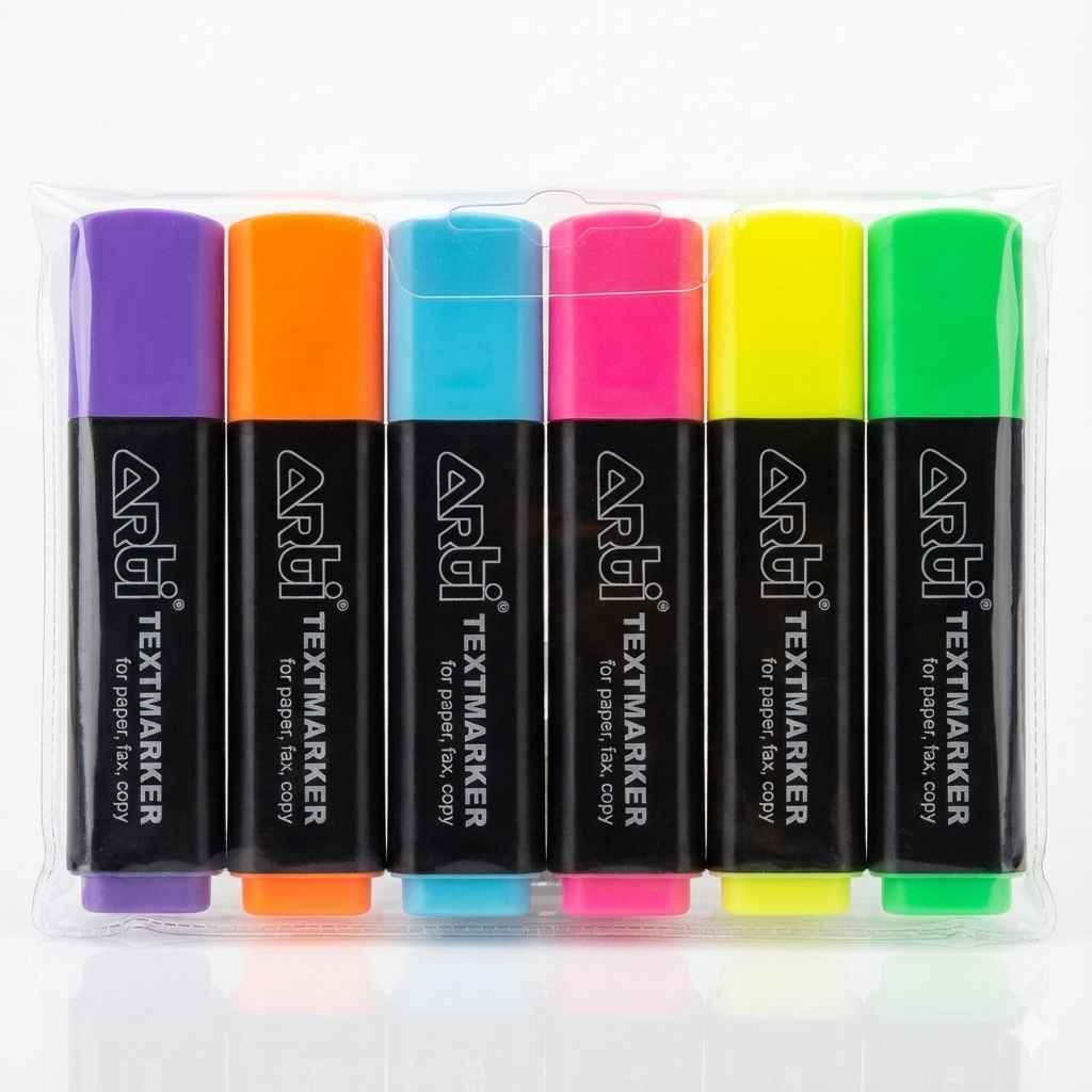 סט 6 טוש הדגשה  Arti