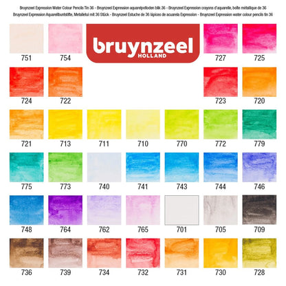 36 עפרונות מים צבעוניים מקצועיים Bruynzeel Expression