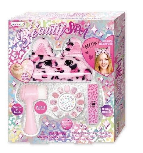 ערכת יצירה - ציפורניים Hot Focus Leopard Beauty Spa Set