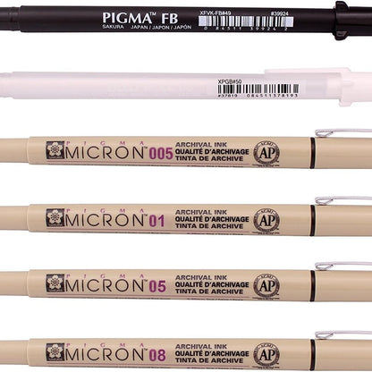 סט רפידוגרף מנגה Sakura Pigma - Kit Manga Basic