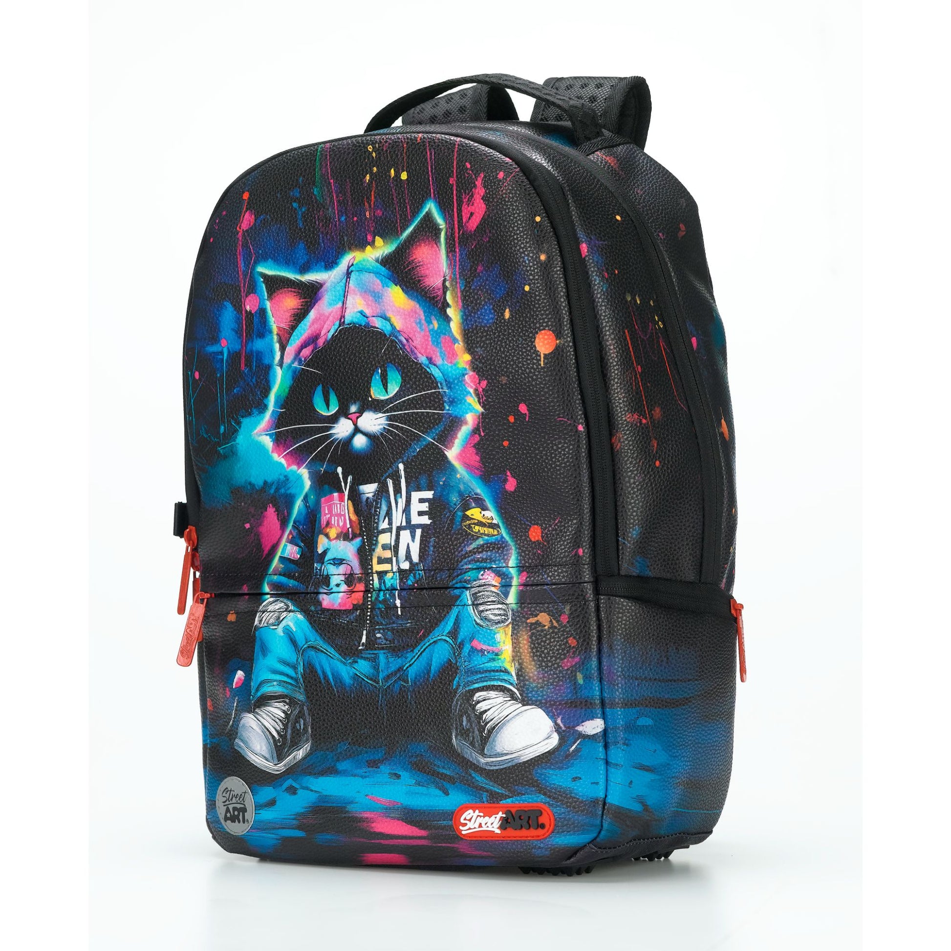 תיק גב Street Art Cat Urban Pu