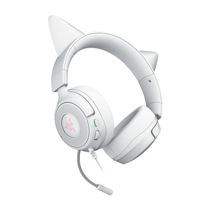 RAZER Kraken Kitty V3 X אוזניות גיימינג חוטיות חוטיות לבן
