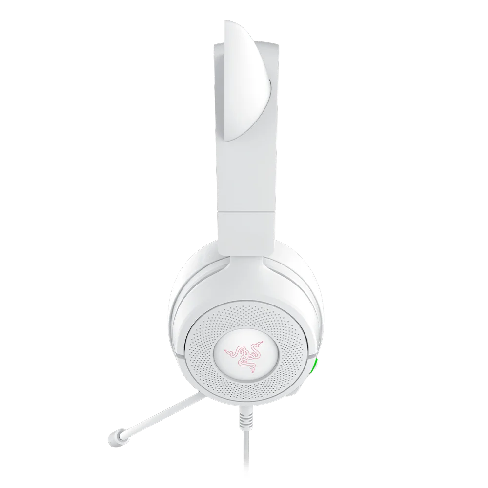RAZER Kraken Kitty V3 X אוזניות גיימינג חוטיות חוטיות לבן