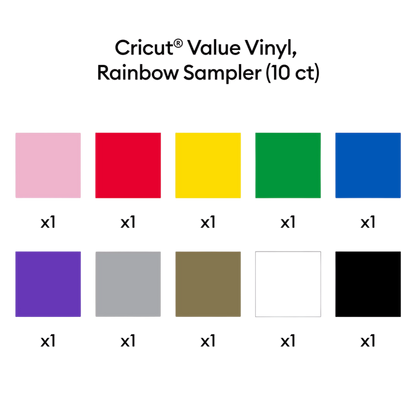 נייר ויניל (10 יח') קבוע - Cricut Value Vinyl Rainbow
