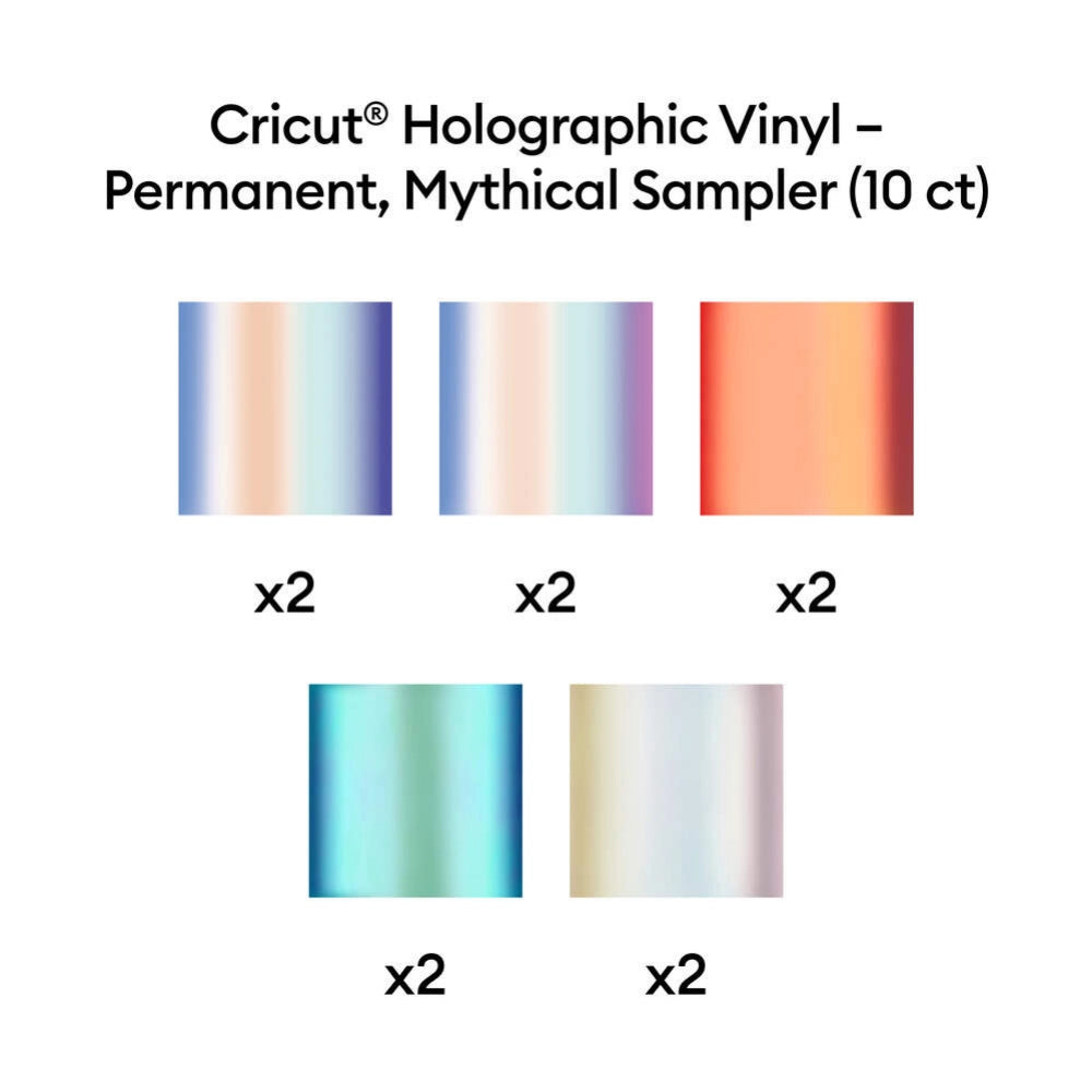 נייר ויניל (10 יח') קבוע - Cricut Holographic Vinyl Mythical
