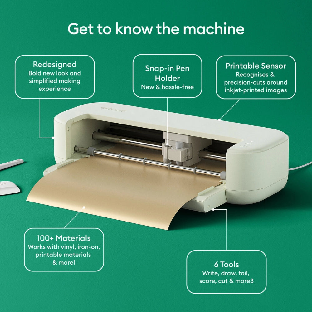 באנדל מכונה ואביזרים - Cricut Explore 5 + Essentials Bundle