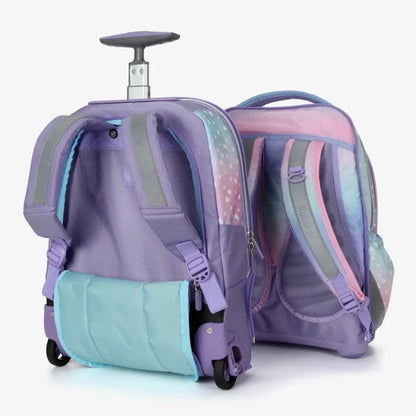 סט תיק טרולי אורטופדי וקלמר Itrolly Unicorn לילך