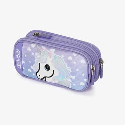 סט תיק טרולי אורטופדי וקלמר Itrolly Unicorn לילך