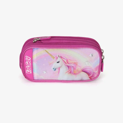סט תיק טרולי אורטופדי וקלמר Itrolly Unicorn ורוד כהה