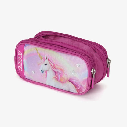 סט תיק טרולי אורטופדי וקלמר Itrolly Unicorn ורוד כהה