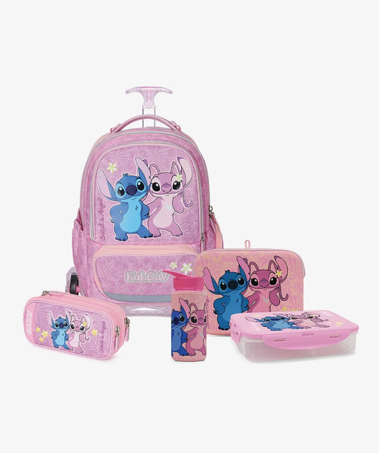 סט Stitch Couple X-fix Trolly ורוד