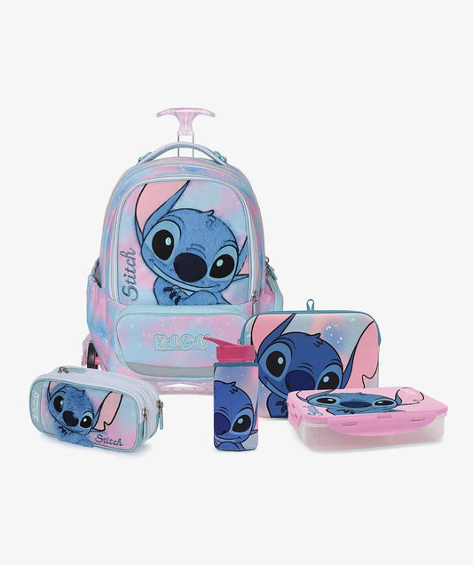 סט Stitch X-fix Trolly תכלת/ורוד