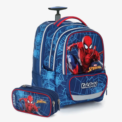 סט תיק טרולי אורטופדי וקלמר Itrolly Spiderman כחול
