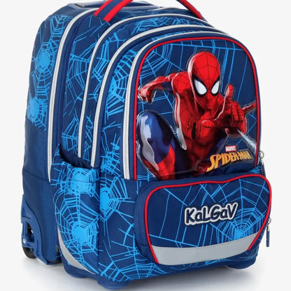 סט תיק טרולי אורטופדי וקלמר Itrolly Spiderman כחול
