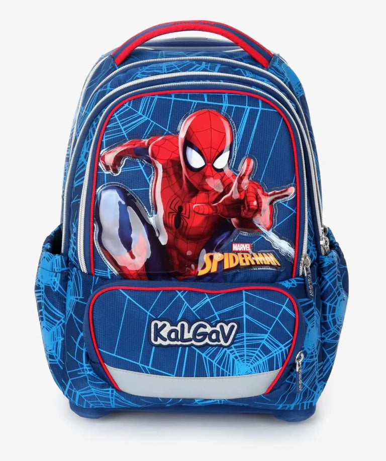 סט תיק טרולי אורטופדי וקלמר Itrolly Spiderman כחול