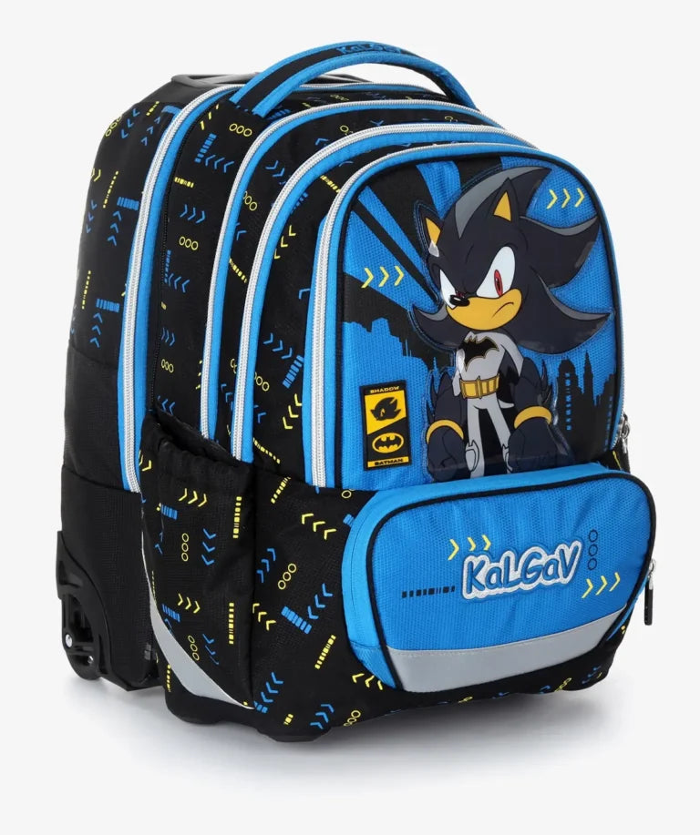 סט תיק טרולי אורטופדי וקלמר Itrolly Sonic DC שחור/כחול