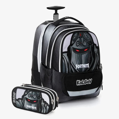 סט תיק טרולי אורטופדי וקלמר Itrolly Fortnite שחור