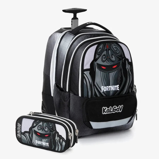 סט תיק טרולי אורטופדי וקלמר Itrolly Fortnite שחור
