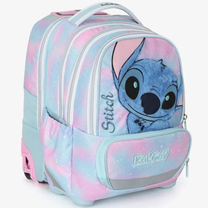 סט תיק טרולי אורטופדי וקלמר Itrolly Stitch תכלת/ורוד