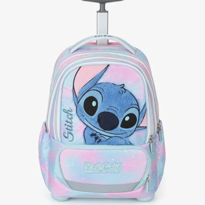 סט תיק טרולי אורטופדי וקלמר Itrolly Stitch תכלת/ורוד