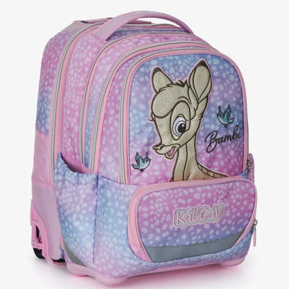 סט תיק טרולי אורטופדי וקלמר Itrolly Bambi ורוד בהיר