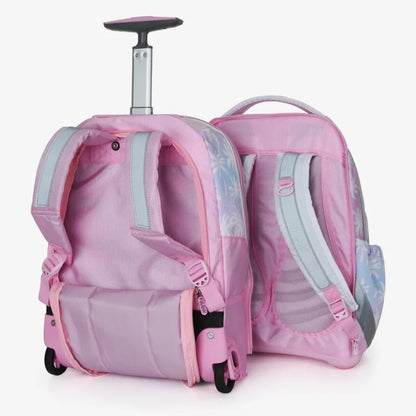 סט תיק טרולי אורטופדי וקלמר Itrolly Barbie ורוד/הוואי
