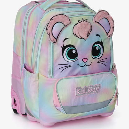 סט תיק טרולי אורטופדי וקלמר Itrolly Sweety ורוד בהיר/פסטל