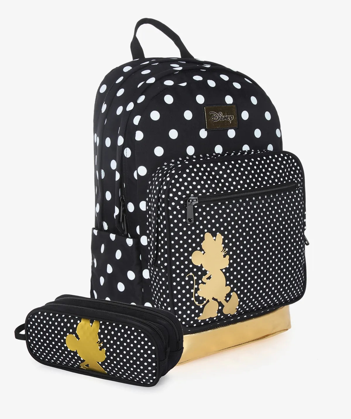 תיק+קלמר Disney Dots Minnie שחור/זהב