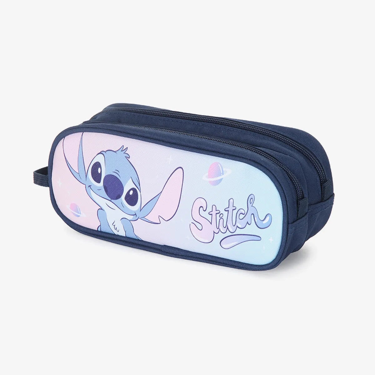 תיק+קלמר STITCH SPACE תכלת/ורוד 93815