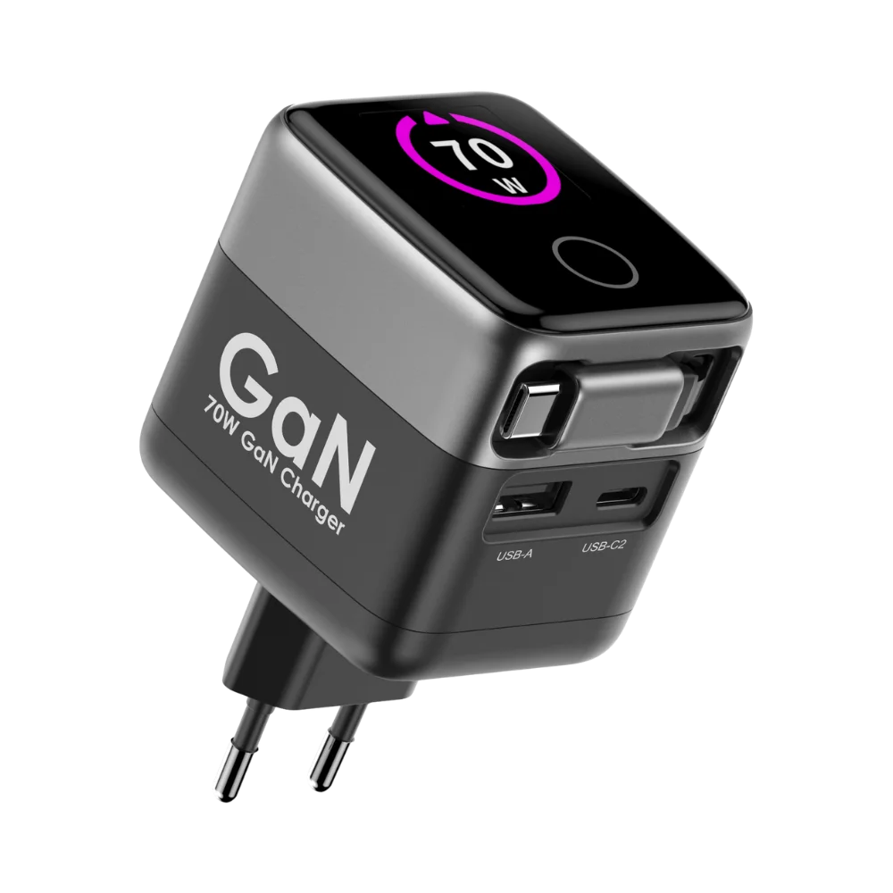 מטען קיר 70W עם כבל USB-C דגם MWC70RC Miracase