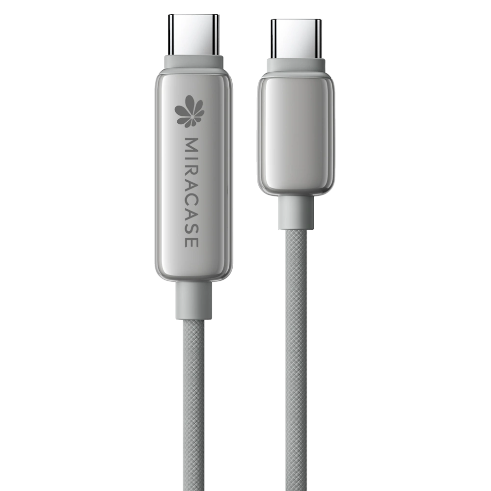 כבל שזור 1.2מ' דיגיטלי MTCD 240W C-C אפור MIRACASE