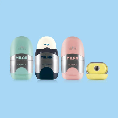 מחדד עם מחק Milan CAPSULE Silver  - מעורב צבעים
