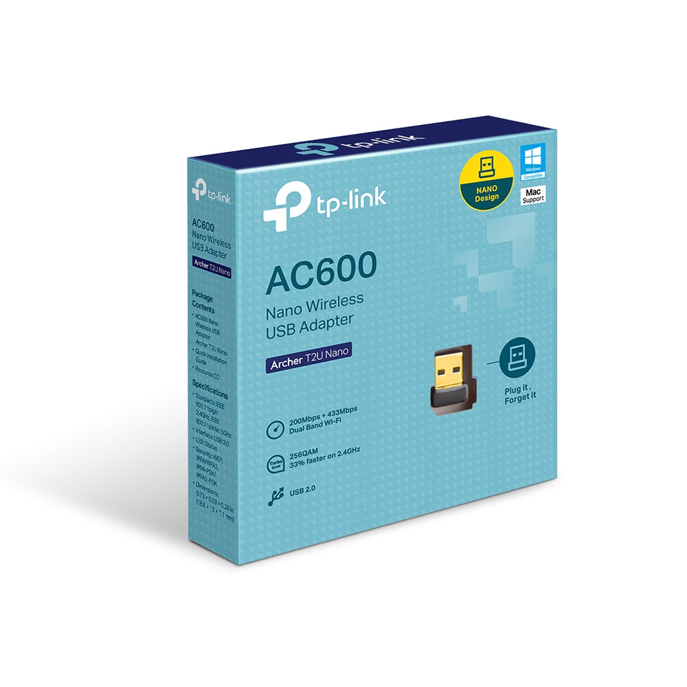 כרטיס רשת USB אלחוטי AC600 Archer T2U Nano TP-LINK