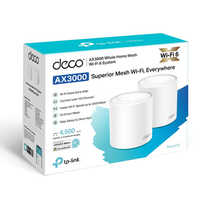 מגדיל טווח Deco X50 Ax3000 Wifi 6 Tp-Link 2 יחידות